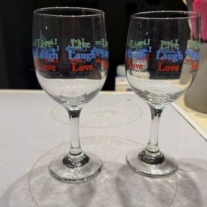 Live Laugh Love Wine Glass Set
